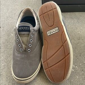 NWOT Sperry Men's Gray Canvas Shoes